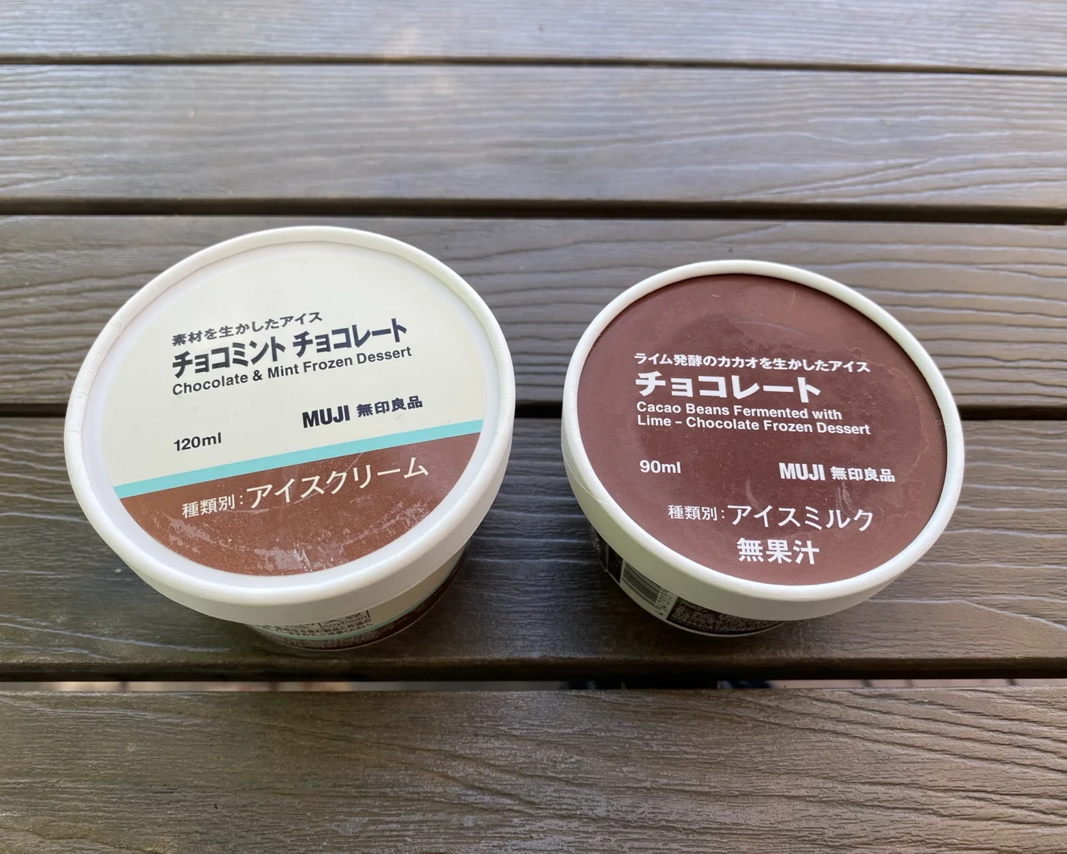 無印良品「チョコレート チョコミント」「ライム発酵のカカオを生かしたアイス」食べ比べ チョコレートアイスの新境地がここに！